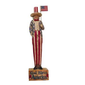 Jim Shore Heartwood Creek Uncle Sam Figurine "And To The Republic For Which It S